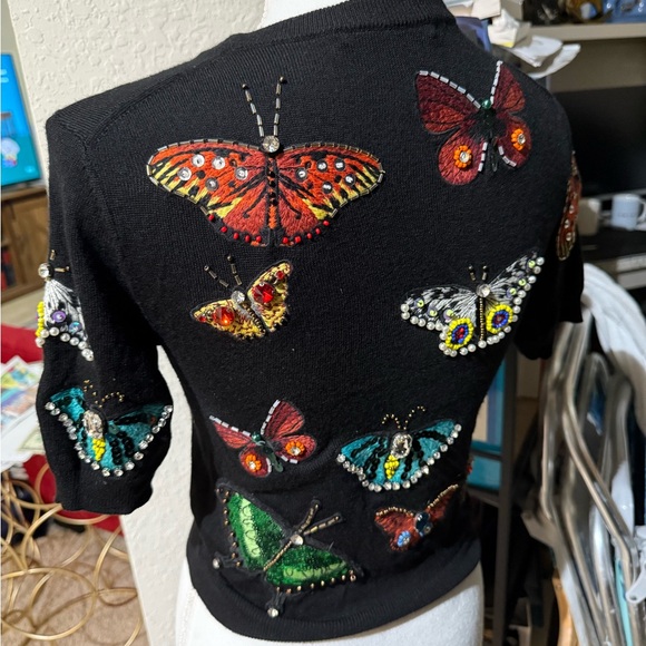 ALICE + OLIVIA BUTTERFLY EMBELLISHED SWEATER - Picture 6 of 6